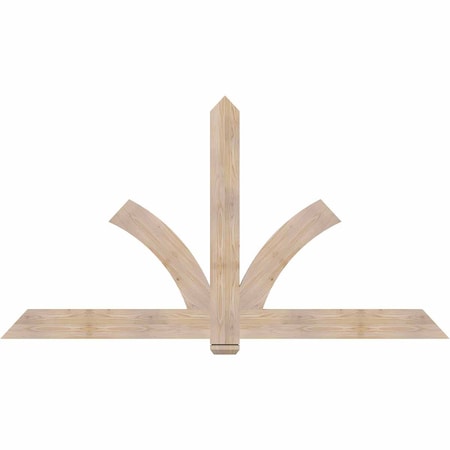 Ekena Millwork Redmond Smooth Timber Gable Bracket, Douglas Fir, 84"W x 45"H x 1 1/2"D x 5 1/2"F, 13/12 Pitch GBW084X45X0206RED00SDF